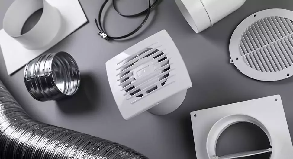 Composants d'une VMC double flux : gaines, bouches et caissons de ventilation